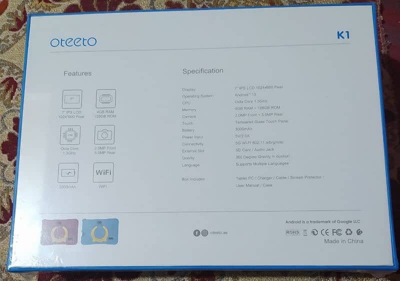 Brand New tablet for kids with OCTACORE 1.3GHZ 1