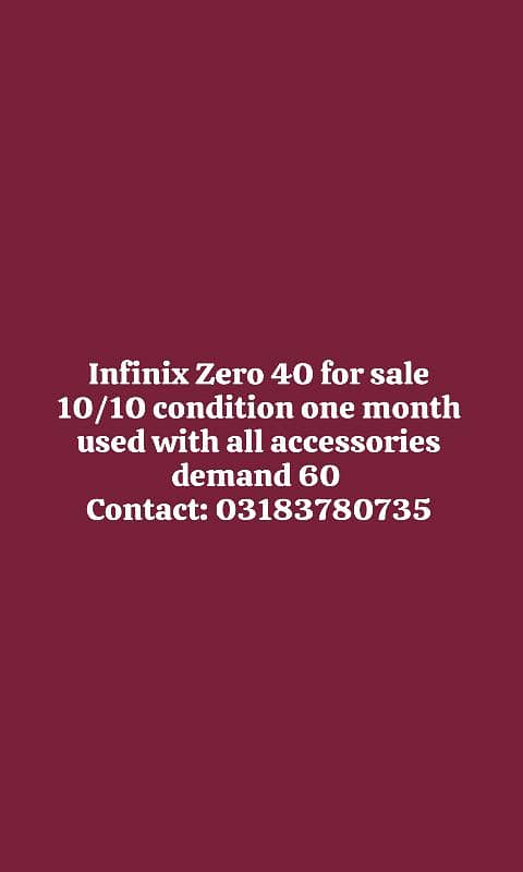 Infinix Zero 40 8/256 0