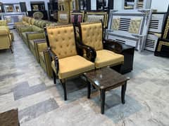 Chair set / 2 Chair 1 stool / Coffee chairs with table / Poshish chai