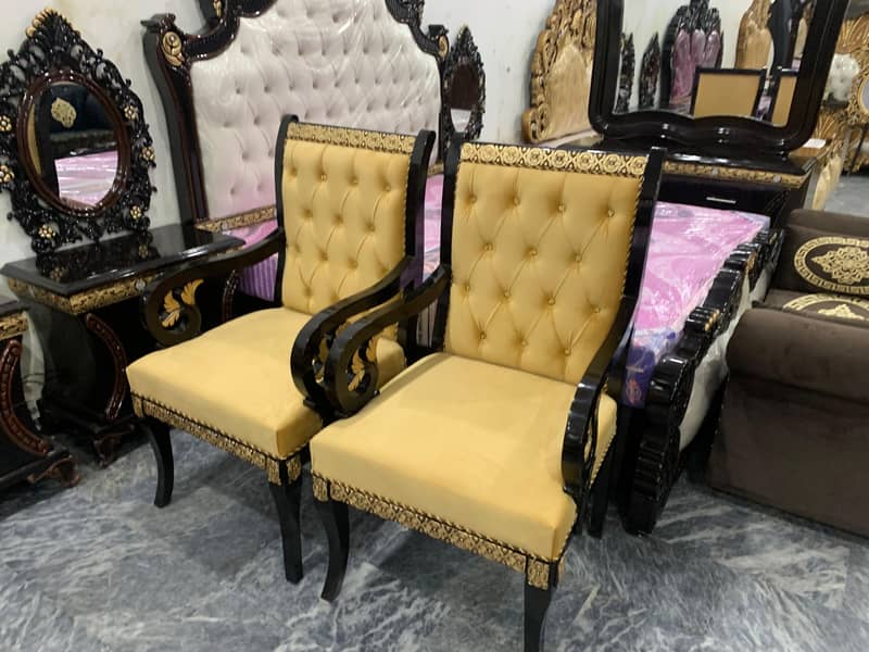 Chair set / 2 Chair 1 stool / Coffee chairs with table / Poshish chai 6