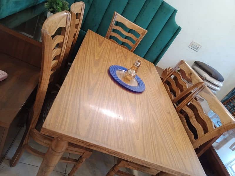 6 chairs dining table set (new) 0