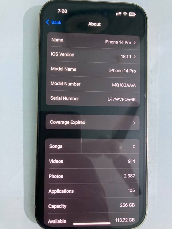 Iphone 14 pro | 256 GB | Non PTA | with Box 2