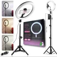26 cm Ring Light with Stand and Phone Holder