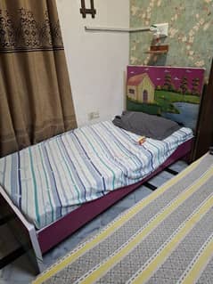 kids pink single bed