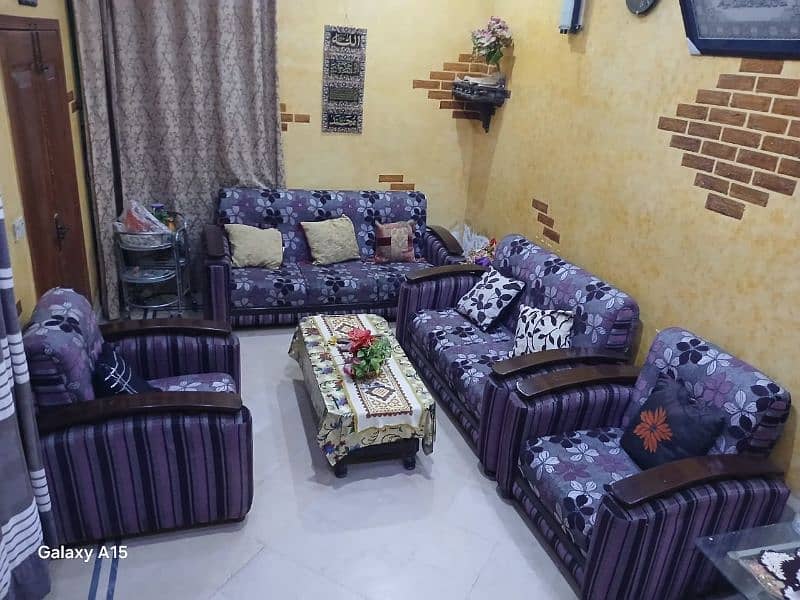 7 seater Sofa set custom made in best condition. 2