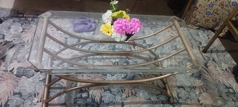 five seater sofa set glass center table 4