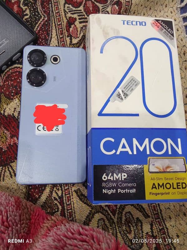 Tecno camon 20 ram8+8 memrory 256 gb. 0