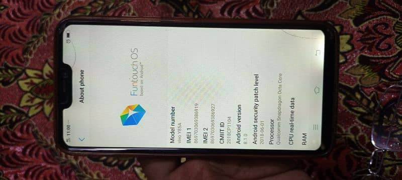 vivo Y85A condition 10/10 condition bilkul ok 8