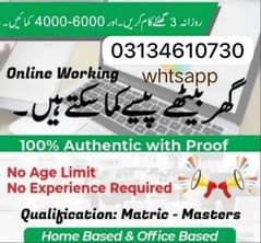 Online Part Time Work Available