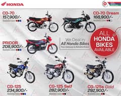 Honda CD70 available on installment