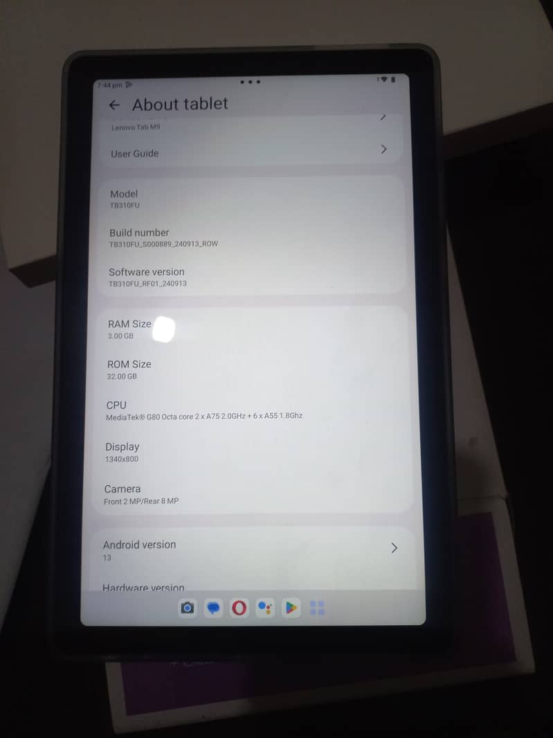 Lenovo M9 only box open new from UK 1