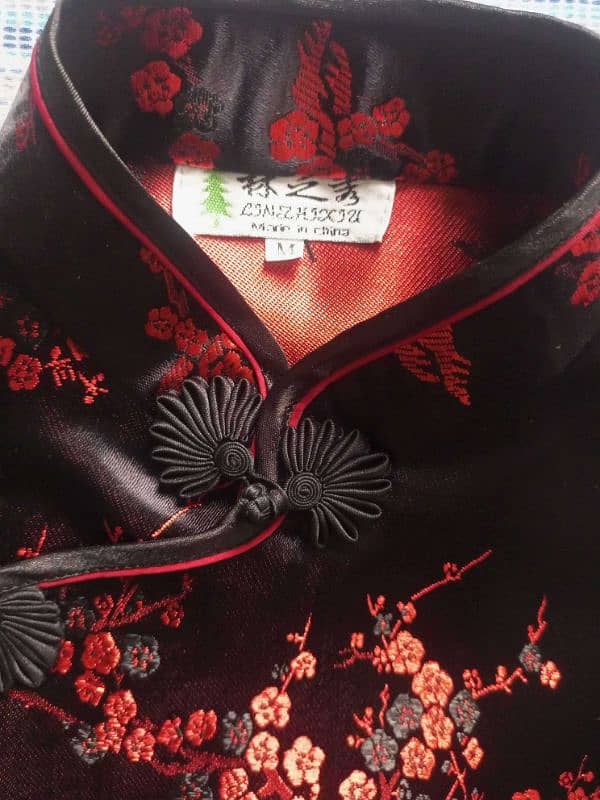 Traditional Chinese silk shirt- colours and sizes available-Long Qipao 6