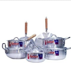 Metal Finish Cookware Set- 15 Pcs