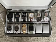 Casio Watch Collection + Display Case