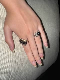 rings and earrings