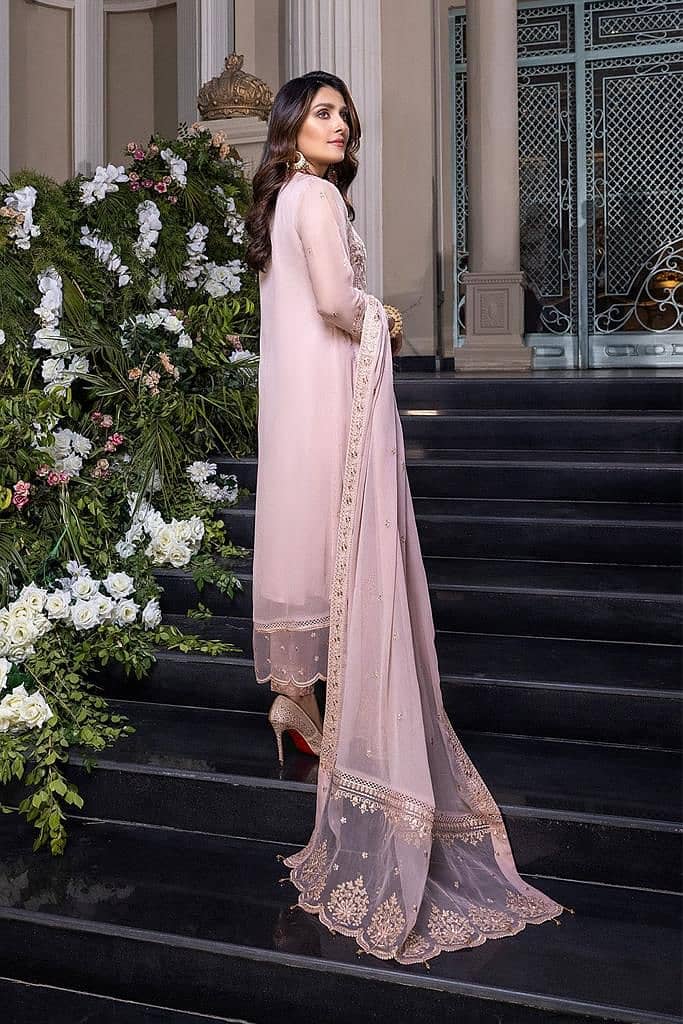 CHIFFON Suit With MALAI Trouser 3 piece suit 2