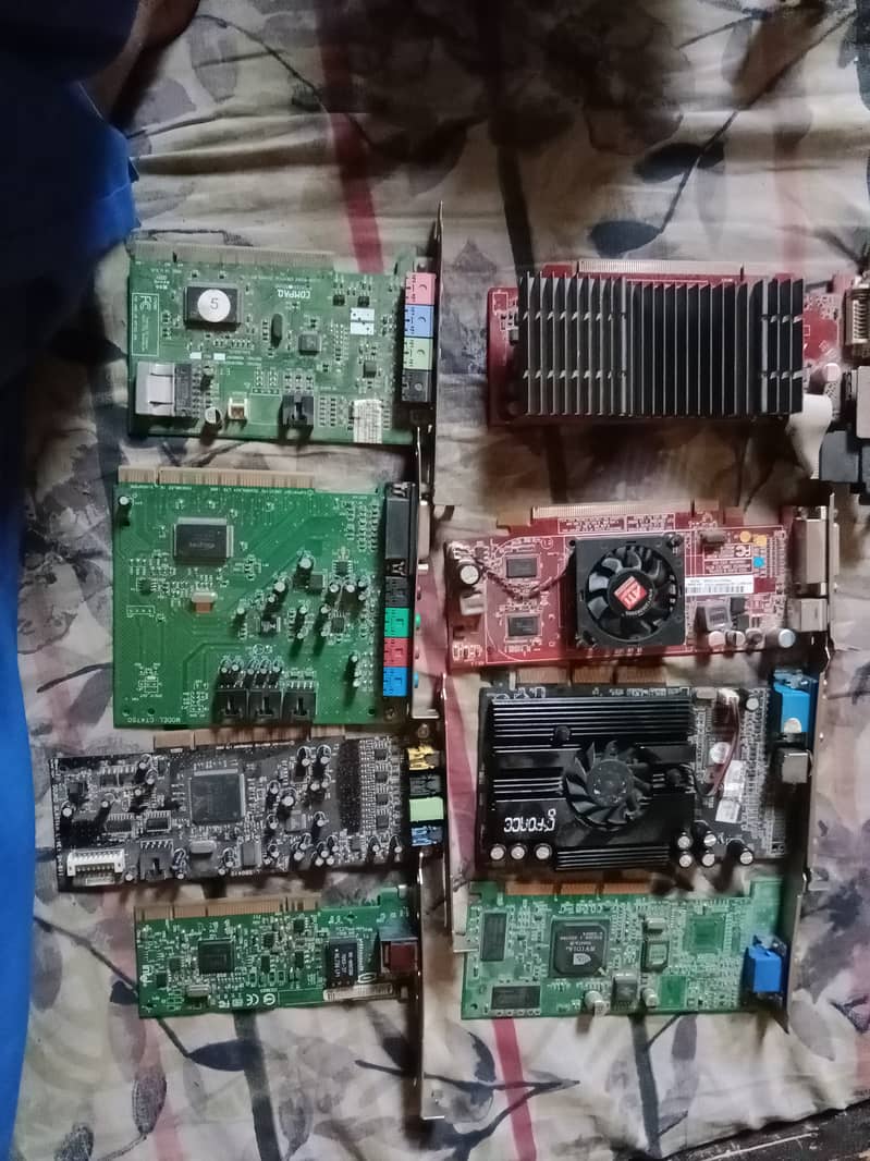 graphics card sond card disply card lan card. all sell 10000 2