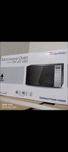 Dawlance Microwave Oven Model # DW-297 GSS