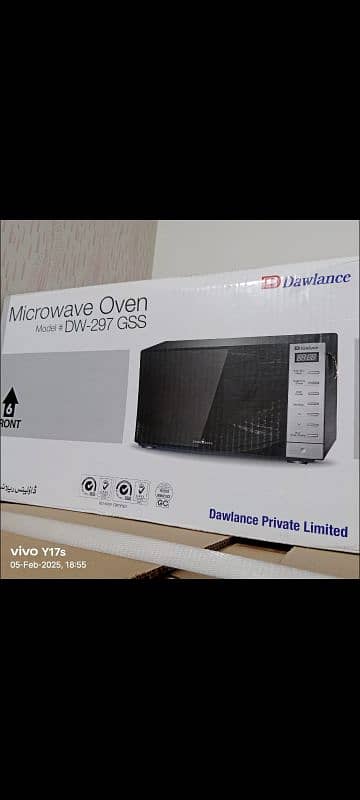 Dawlance Microwave Oven Model # DW-297 GSS 0