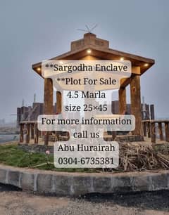 4.37 Marla plot for sale in Sargodha Enclave