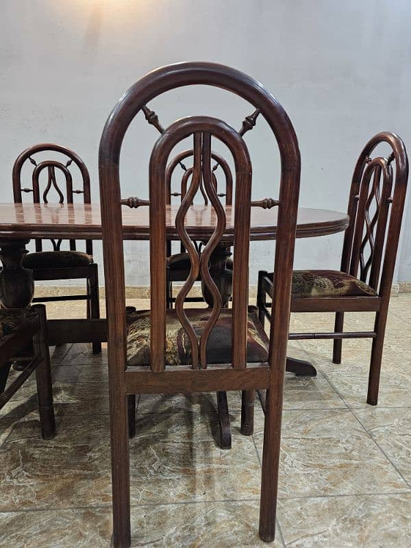 Pure Wood Dining Table with 6 Chairs Urgent Sale 2