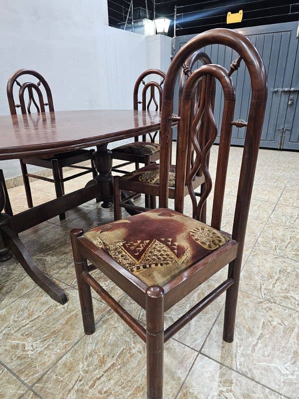 Pure Wood Dining Table with 6 Chairs Urgent Sale 3