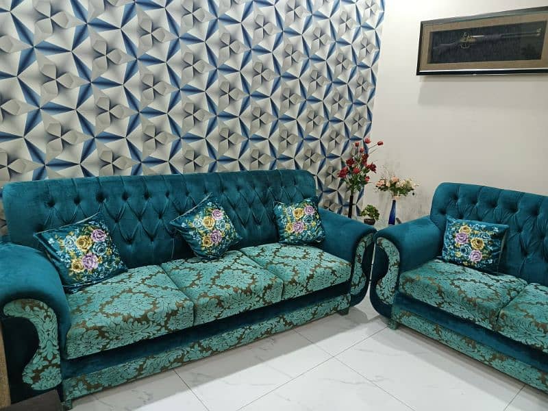 9 seater sofa set with curtain 4