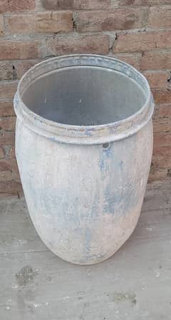 Plastic blue drum for sale.