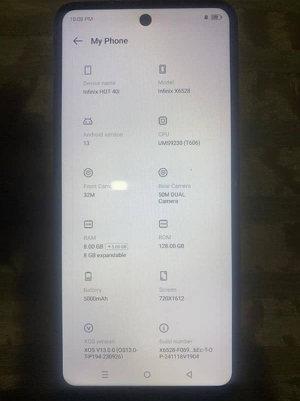 Infinix Hot 40i 16 Ram/ 128 GB storage 3