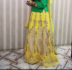 mehndi bridal lehnga