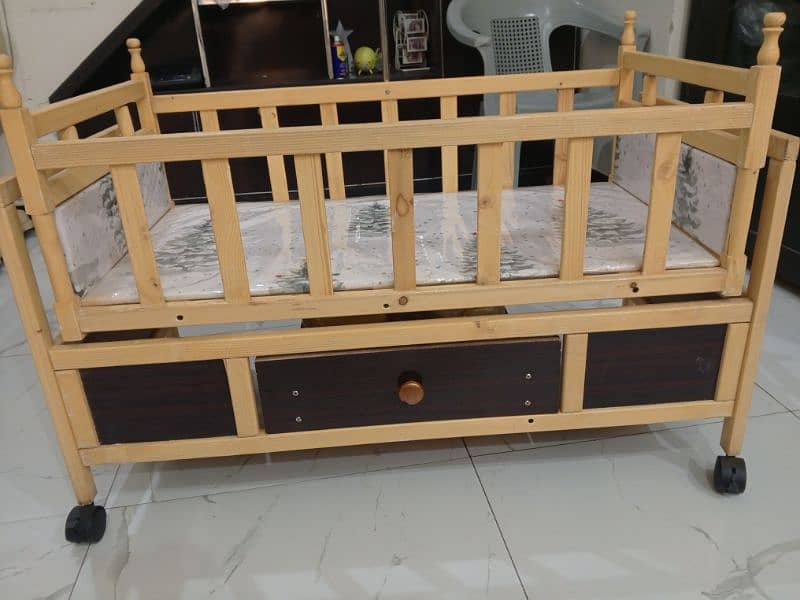 Baby Cot Wooden Brand New 2