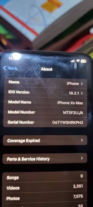 I phone xs max PTA proof 256GB just battery change 6