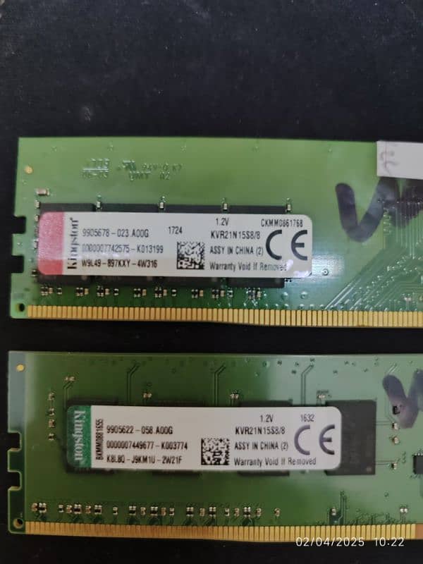 16GB (2X 8 gb) DDR4 RAM PC Specs Given in Picture 4