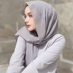 1 Pc Chiffon Plain Scarf