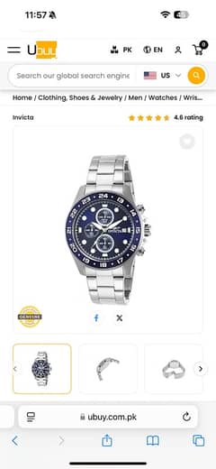 invicta mens watch orignal