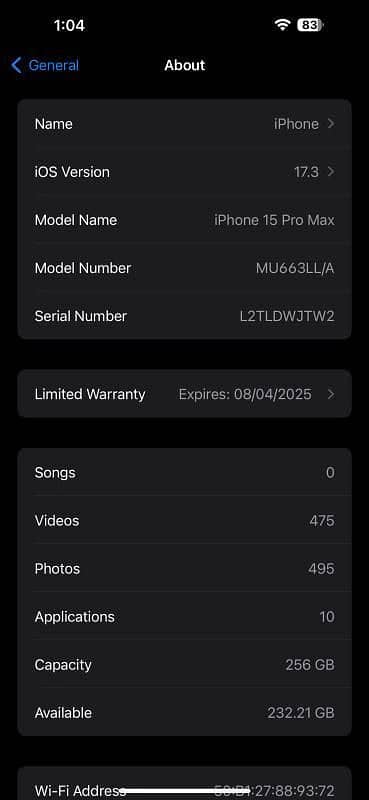 15 pro max jv 256 gb 7