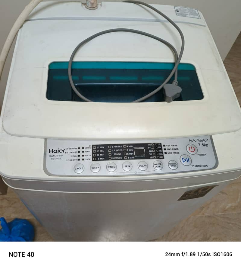 Haier 7.5 kg fully automatic as good as new never repaired 0