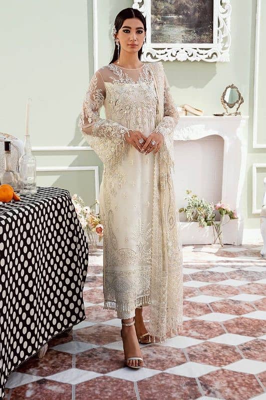 pure chiffon heavy Embroidered suite 0