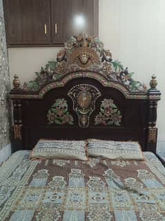 wooden bed