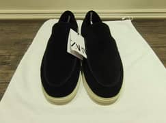 Zara - Men's semi formal suede shoes (black & branded)