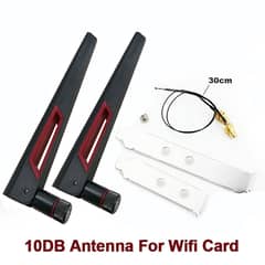 2X 12 DBi Antenna Pair Set With IPEX MHF4 Extension