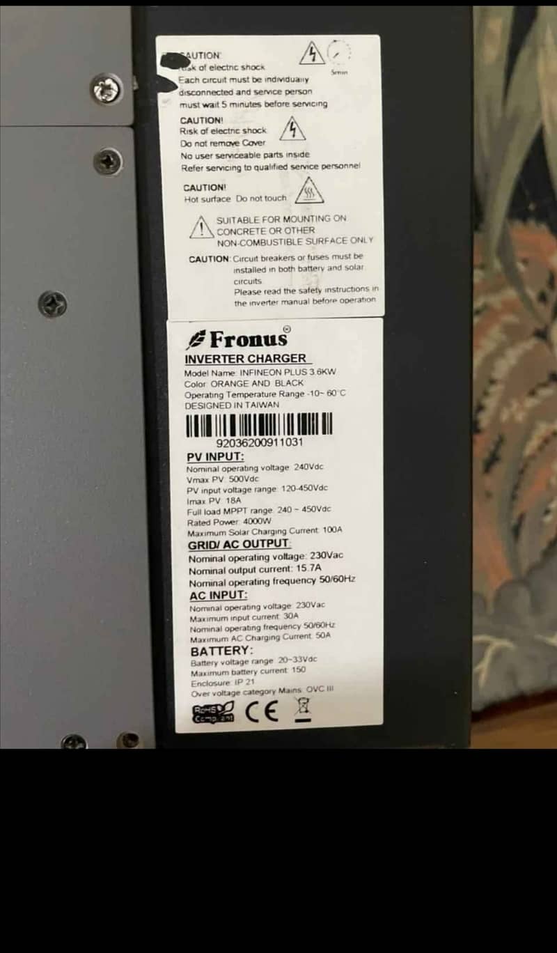 Fronus 3.5 KV inverter 3