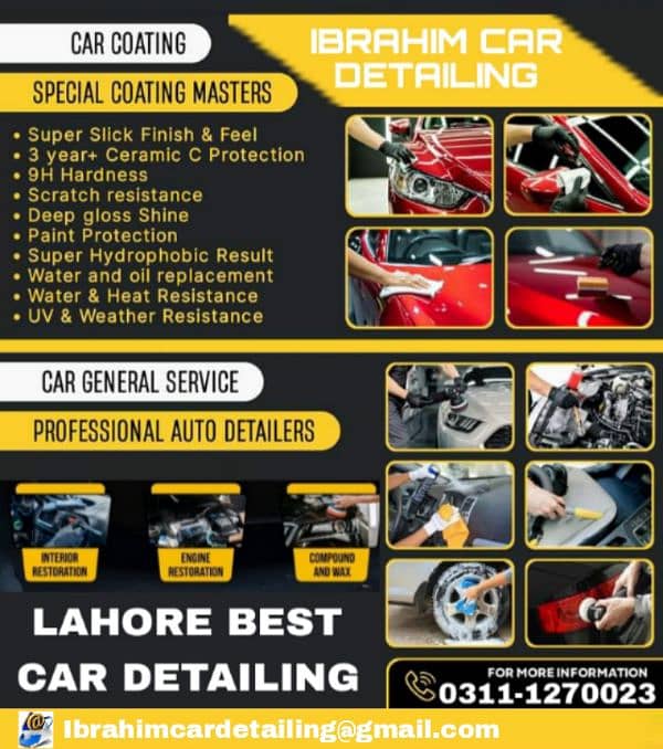 luxury CAR DETAILING Home service 0311-1270023 3