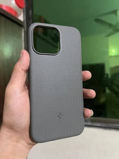 Spigen brand Iphone 15 Pro Max Case Cover Grey