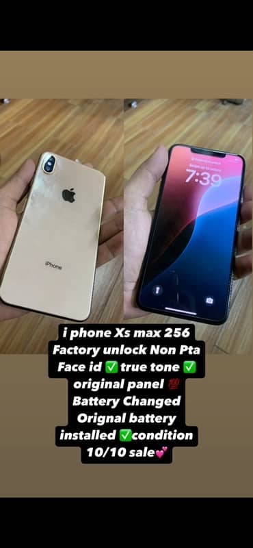 Iphon xs Max 256 gb fu 4