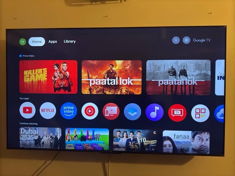 TCL 65 inch 4k android LED with voice remote 10/10 condition 10