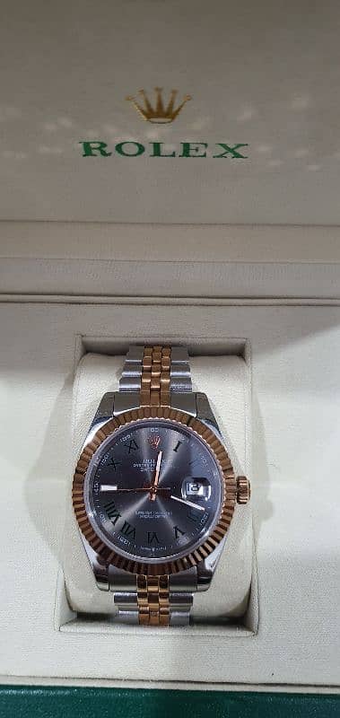 Rolex 41 Wimbledn Rose Gold Grey Dial 1