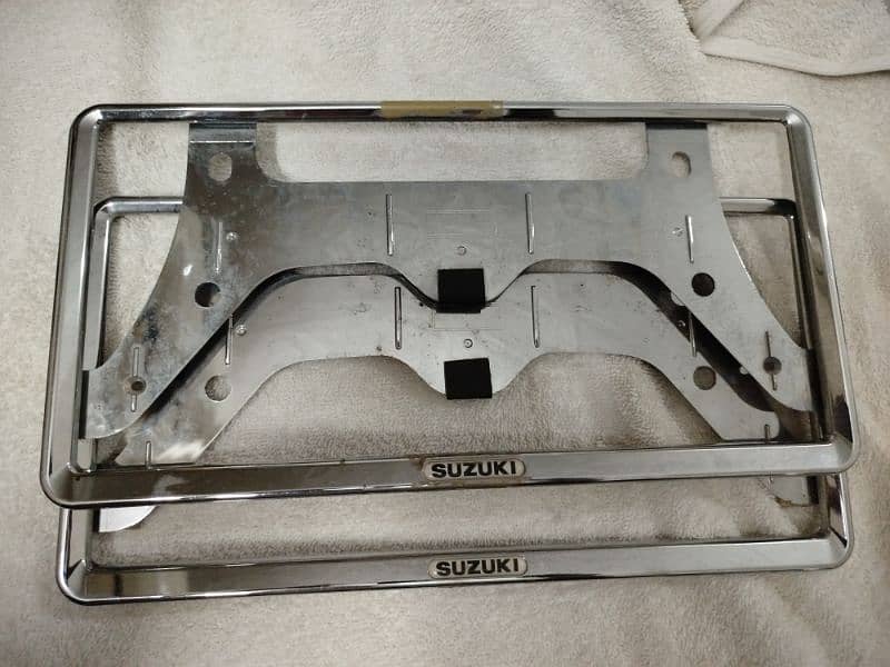 Japanese original license plate frame SUZUKI 0