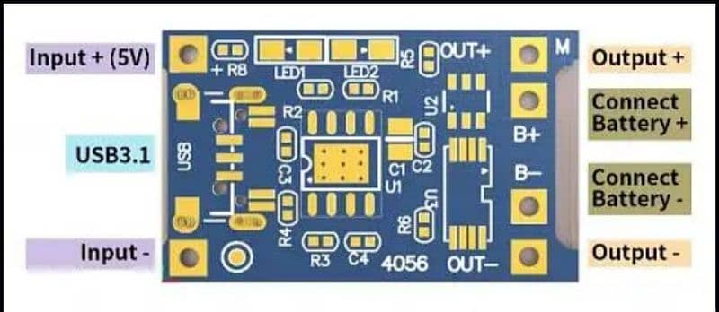 3.7v battery charging module TP4056 1