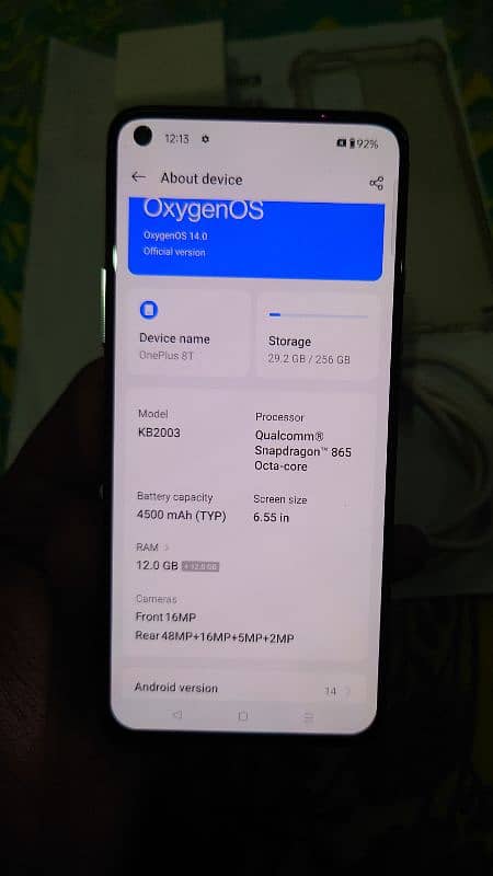 OnePlus 8T 12-256 Single SIM PTA 10/10 Sale Exchange 8